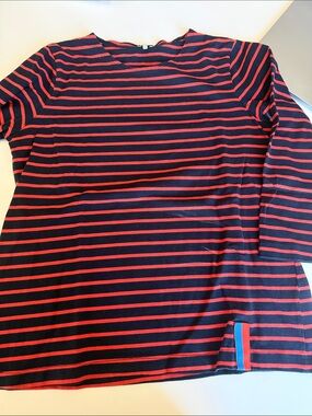Striped   Kule medium Navy and Red Long Sleeve Top